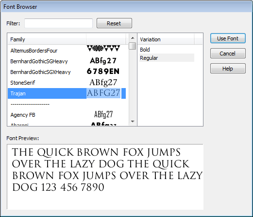 Font Browser